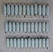 25HH95 MINI-TRAMPOLINE SPRINGS, 36 CT: 4-1/4" X 2-3/4" X 1-1/8" X 1/8", EX COND