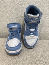 PUMA Rebound Layup High Top Sneakers Kids Size 11 Blue White Basketball Shoes