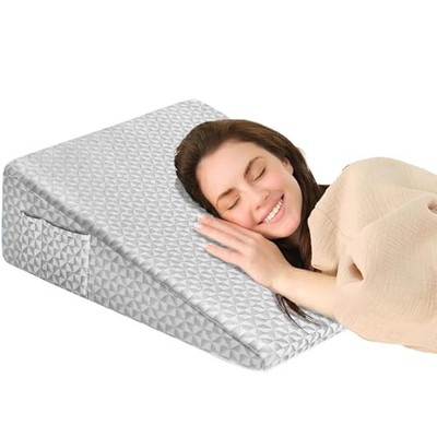 COLDHUNTER Wedge Pillow 7.5'' Bed Wedge for Back Pain Relief, Memory Foam