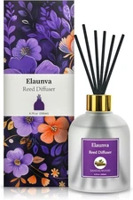 Sandalwood Reed Diffuser Sets,6.7fl oz(200ml) with 8 Purple 