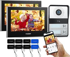 TMEZON Videocitofono 2 Fili Wifi Bifamiliare 2x Monitor Touchscreen Citofono 2MP