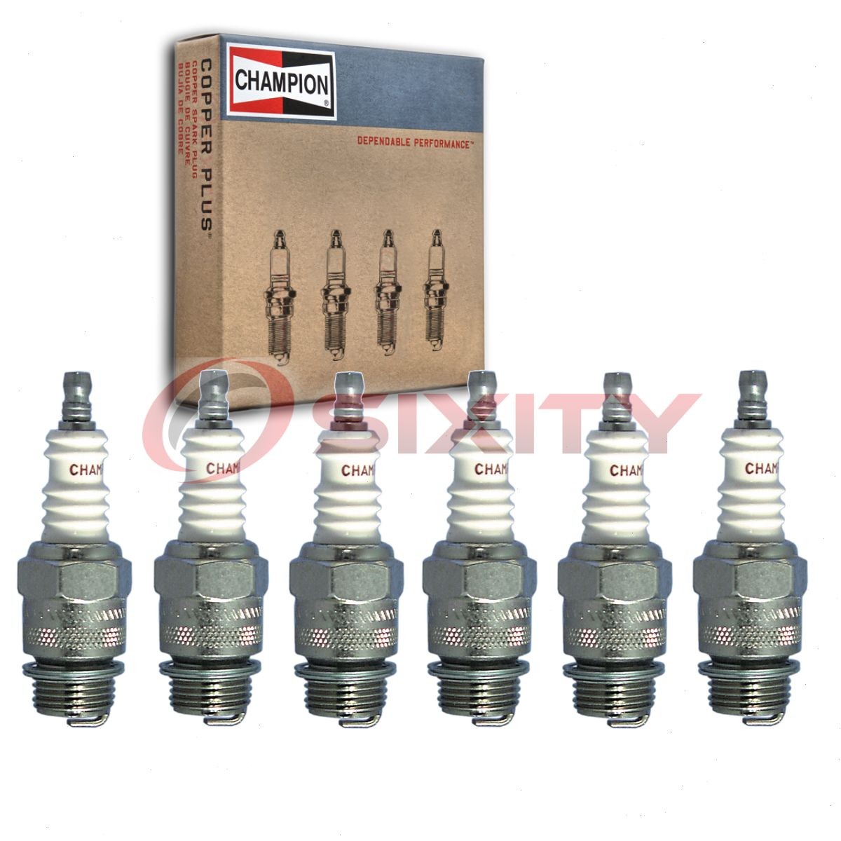 6 pc Champion Industrial Spark Plugs for 1929-1930 Essex Challenger Ignition mn