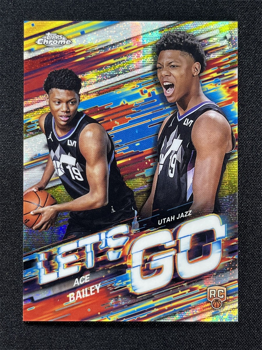 2025-26 Topps Chrome Ace Bailey #LG-15 Rookie RC Let's Go Case Hit SSP Jazz