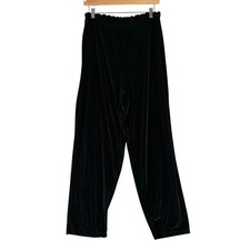 Carolyn Taylor Vintage Black Velvet Pull On Pants Women's Large Formal Occasion