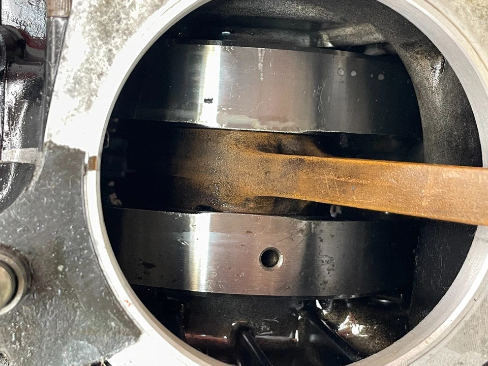 1976 Yamaha XT500 OEM Bottom End Motor Engine XT 500 TT Cases Trans Clutch 1E6 - Image 2 of 4