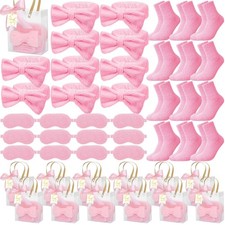 48 Pcs Spa Sleepover Party Supplies 12 Bow Headband 12 Plush Sleep Eye Mask C...