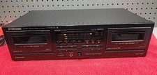 Vtg Pioneer Stereo Double Cassette Deck CT-W5O1R Powers On