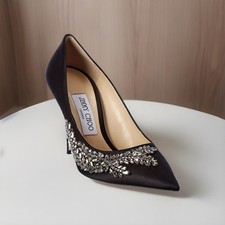 Jimmy Choo Love 100 Satin with Crystal Embroidery Pump EU38. 950