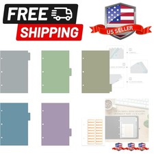 Mini Binder Dividers with Tabs  Durable Paper Dividers for 3 Ring Mini Small B...
