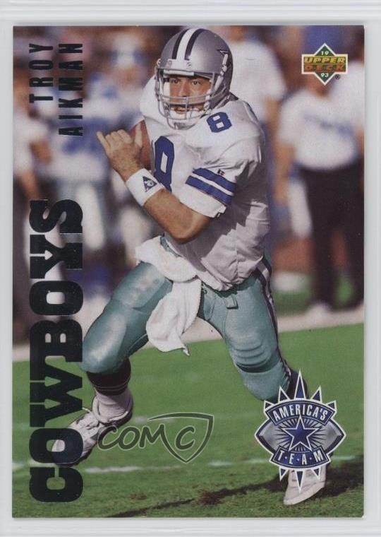 Troy Aikman #AT8 1993 Upper Deck Football America's Team
