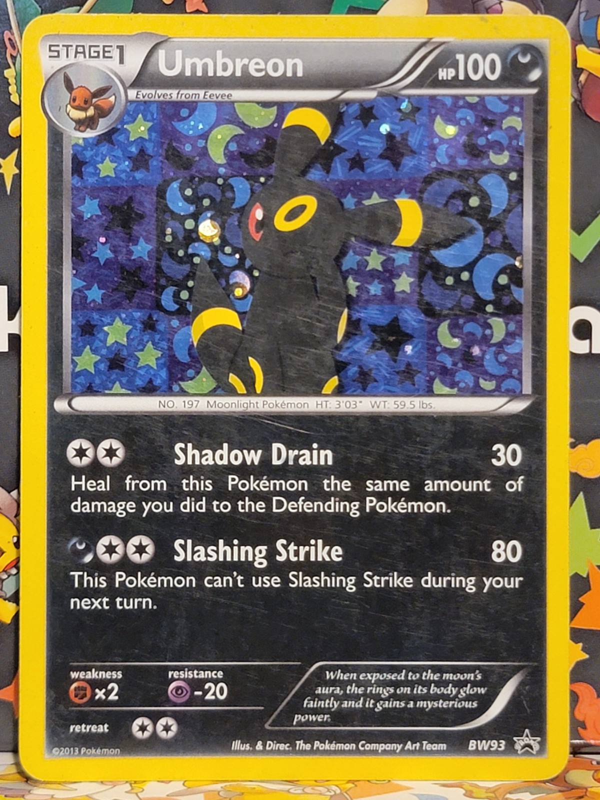 Pokemon Black And White Umbreon BW93 Black Star Promo Holo MP