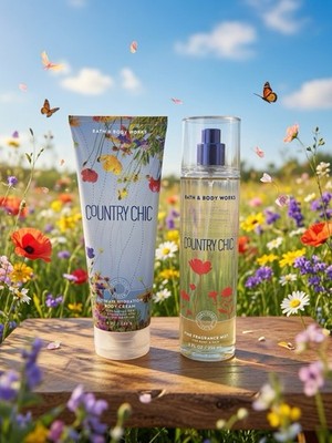 BATH & BODY WORKS / COUNTRY CHIC / FRAGRANCE MIST & BODY CREAM SET