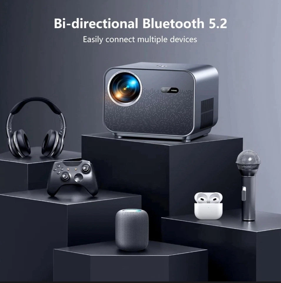 4K Smart Cinema Projector VGKE900 Netflix certified Wi-Fi Bluetooth HOME CINEMA - Image 3 of 4