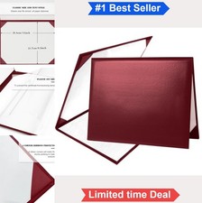 Diploma Cover 8-1/2x11 Faux Leather Padded Certificate Holder Graduation Gift