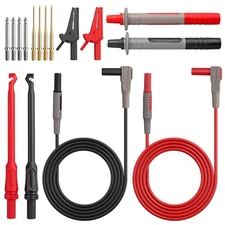 18pcs Multimeter Test Lead Kit with Electric Wire Piercing red and black 
