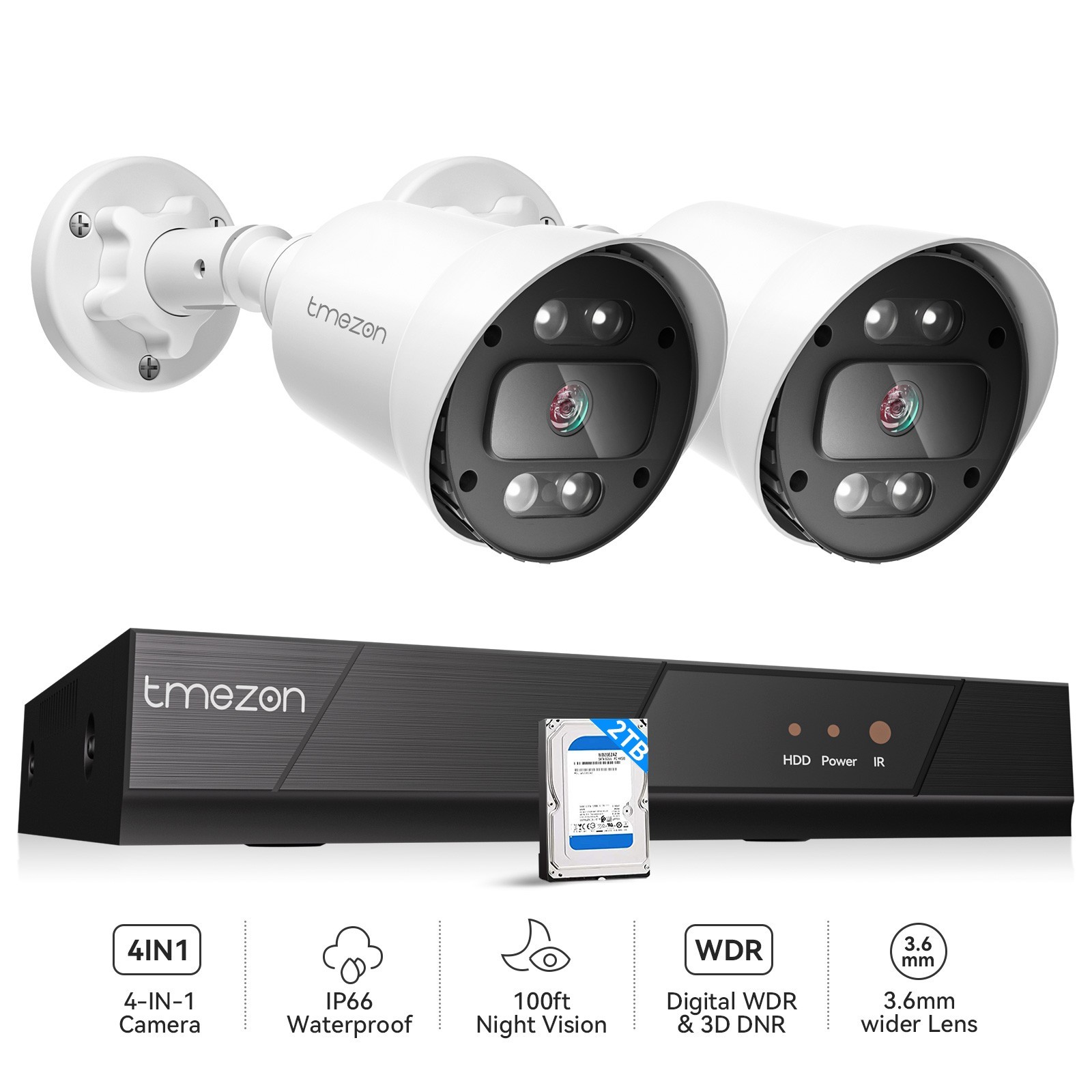 Outdoor 100ft Waterproof For Home Cctv