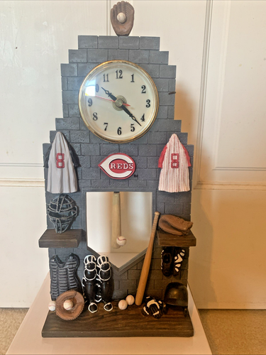 Cincinnati Reds Baseball Clock Pendulum Official Elby Locker Man Cave ...