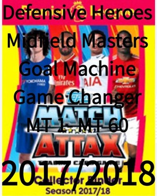 Match Attax 2017/2018 Mega Tin Exclusive Cards 17/18 # MT1 - MT60