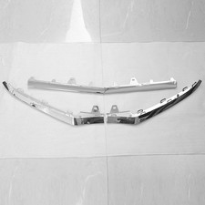 FOR MERCEDES E CLASS W212 AMG CHROME FRONT BUMPER LOWER TRIM MOLDING LIP 2014-16