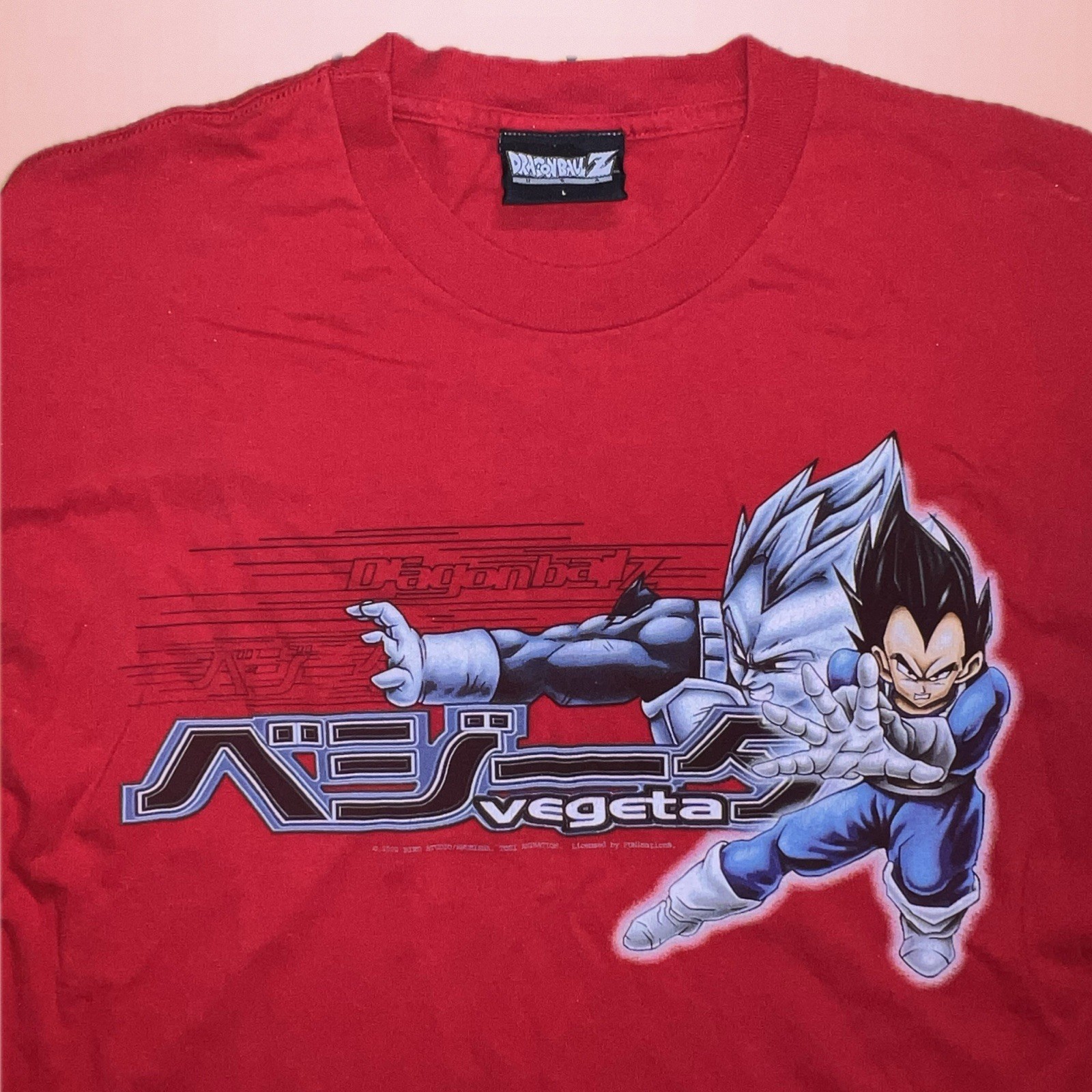 Dragon Ball Z Vegeta Shirt Red Long Sleeve DBZ Anime Tee Y2K Toei Bird Studio