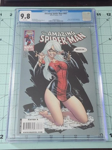 Amazing Spider-Man #607 2009 CGC 9.8 WP J Scott Campbell Cover Black Cat 🔥
