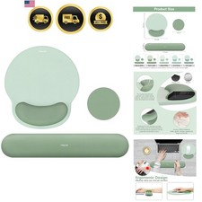 Wrist Rest Support for Mouse Pad Keyboard Set, Circle Curved Ergonomic Mousep...