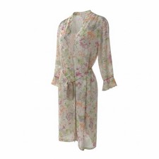 Vintage Oscar de la Renta Pink Label Spring Fling Floral Sheer Robe