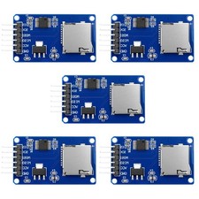 hiBCTR 5 Pieces of Micro SD TF Card Adapter Reader Modules, 6-pin SPI Blue