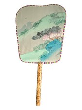 Hand Painted Silk Fan - Vintage
