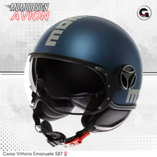 CASCO JET MOMODESIGN FGTR EVO ECE 22.06 BLU AVIO OPACO TG.M