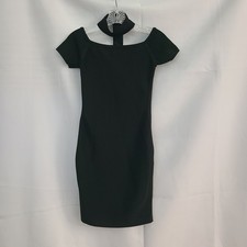 Marciano Sz M Black Bodycon Sexy Club Party Cocktail Choker Neckline Mini Dress