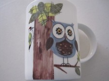 ROY KIRKHAM RSPB MUG OWLS WOODPECKER UNUSED FINE BONE CHINA HELPING GIVE NATURE
