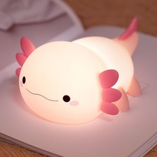 Axolotl Cute Night Light for Kids, Axolotl Lamp Girls Trendy Gifts, Rechargeable