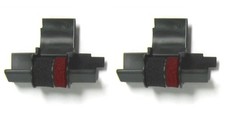  2 Pack Sharp EL-1611V EL-1750V EL-1801V Calculator Ink Roller, Black/Red