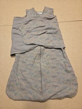 Halo Baby Cotton Sleep Sack Swaddle Size Small 3-6 Months Grey Airplanes