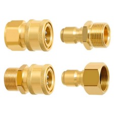 4 High Quality Pressure Washer Hose Adapter Replacement M22-15mm 3/8''