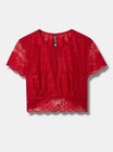 Torrid Red Lace Sheer Bralette + Matching Cheeky underwear, both size 2, nwt — photo 6