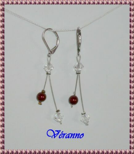 Boucles d'oreilles pendantes rouges en forme de goutte Neuves on Gens