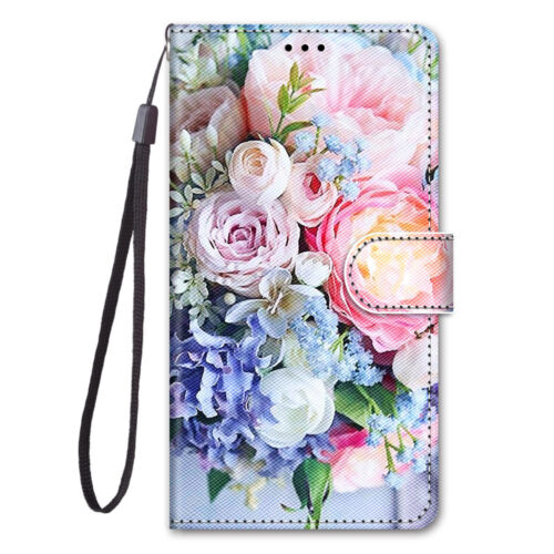 Para Samsung Galaxy S24 S23 A54 Flor Cuero PU Billetera Tarjeta Abatible Soporte Estuche - Imagen 18 de 34