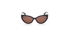 MAX MARA MALIBU MM0028 01E Shiny Black Metal Cat Eye Sunglasses Frame 57-15-135