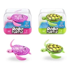 ROBO ALIVE Robo Turtle Robotic Swimming Turtle (Green + Pink) by ZURU Water A...