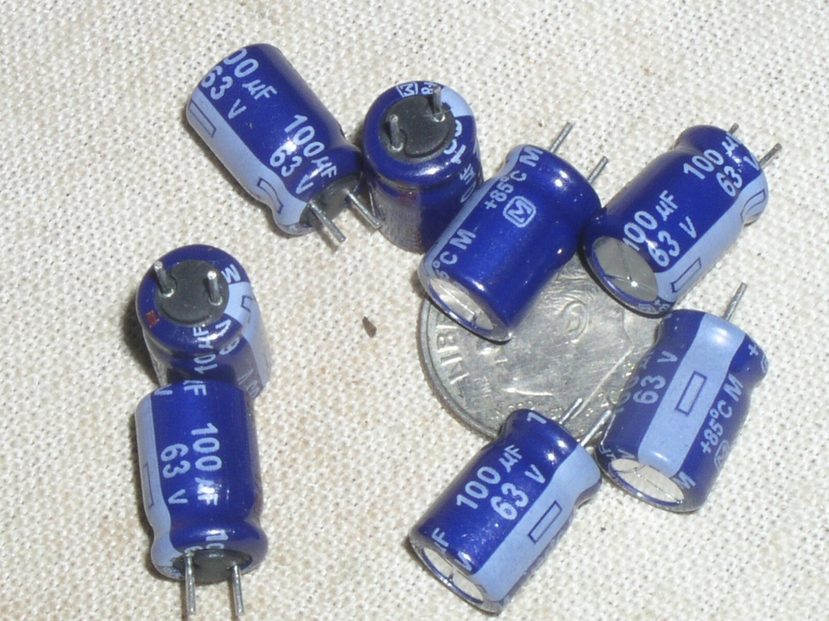 8 NEW PANASONIC ECA-1JM101 100UF 63V 100 MFD RADIAL