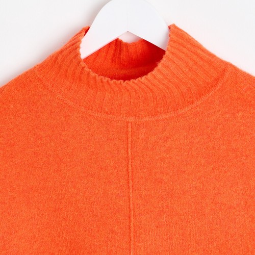 BNWT: Orange Funnel Neck Knitted Jumper from Oliver Bonas: Size: 14: Orange - Picture 5 of 5