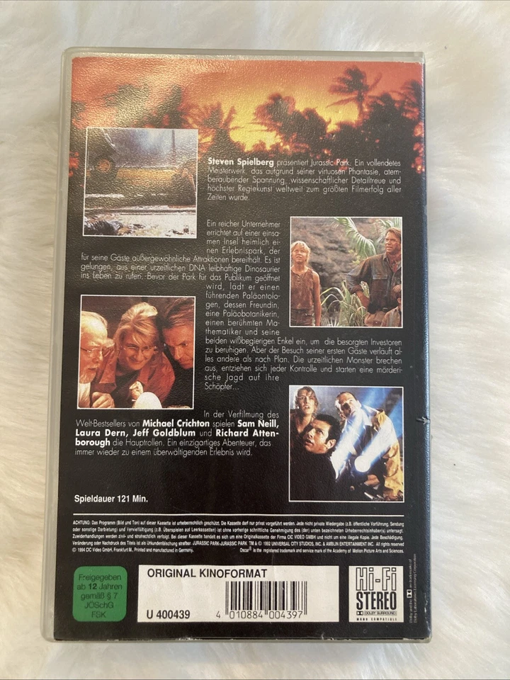 VHS Jurassic Park Original Kinoformat von Steven Spielberg (3 Oscars) - Bild 3 von 4