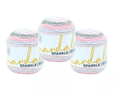 (3 Pack) Lion Brand Yarn 527-319F Mandala Sparkle Yarn, Nova