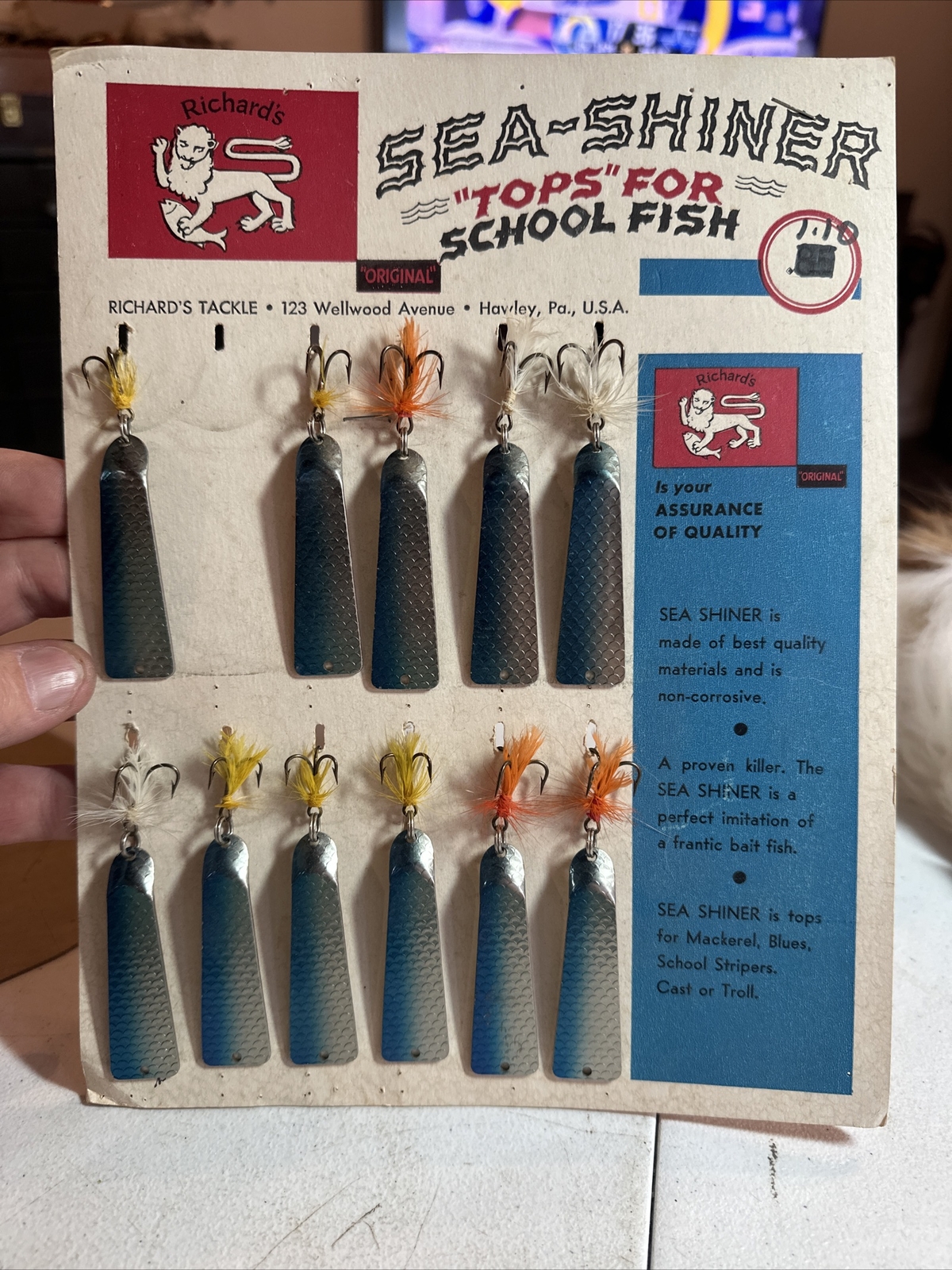 vintage Fishing Lure store display Sea Shiner / Richards Tackle