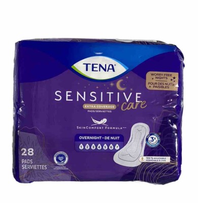 Tena Sensitive Care Overnight Extra Coverage #28 Over Night Protection 3x s More