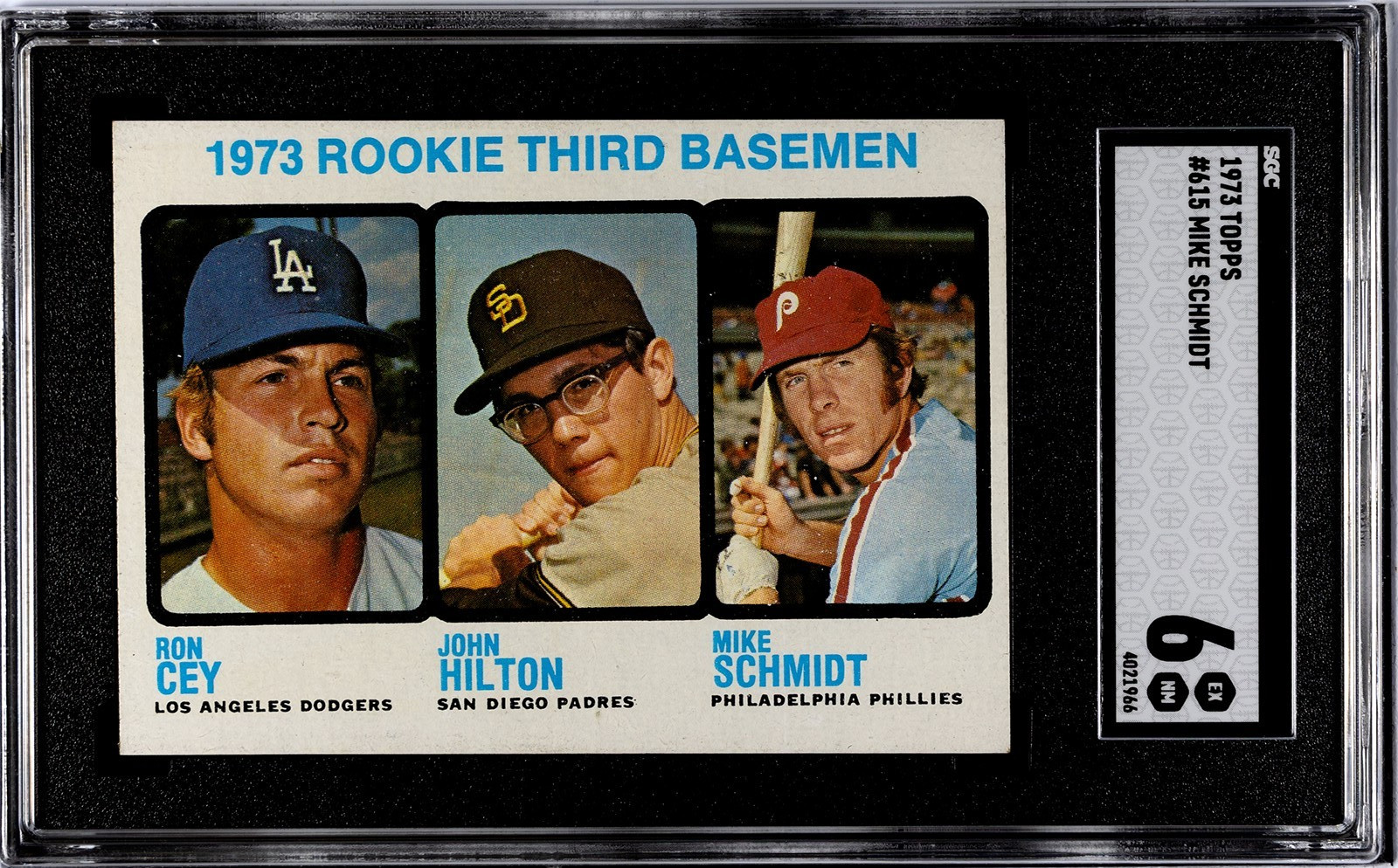 1973 Topps Mike Schmidt #615, Rookie Card. SGC 6