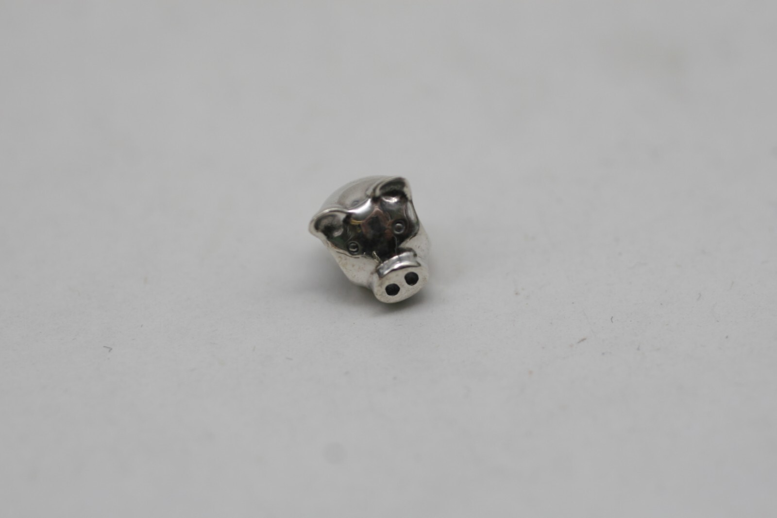 Authentic Retired Pandora Smiling Pig Charm in Sterling Silver L5