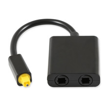 Toslink Digital Optical Audio Splitter Adapter 1 in 2 Out Fiber Optic Audio Cabl